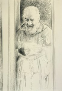 Padre Pio leyendo, 1988-89