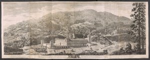 Gran vista del monasterio en medio de los bosques de los Apeninos de Antonio Cioci or Ciocchi