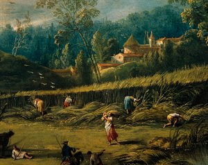 La cosecha (detalle) de Antonio Diziani