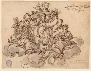 Diseño para un techo con el escudo de armas del Cardenal Francesco Maria de