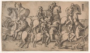 Escena de las Guerras Dácicas de Antonio Fantuzzi (circle of)