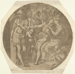 Un Hombre Despidiéndose de una Mujer, 1540-45 de Antonio Fantuzzi