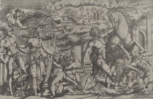 Competencia entre Neptuno y Atenea, 1540-45 de Antonio Fantuzzi
