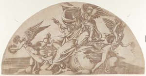 Dios sentado en el mundo, 1540-45 de Antonio Fantuzzi