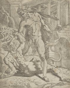 Hércules y Caco, 1540-45 de Antonio Fantuzzi