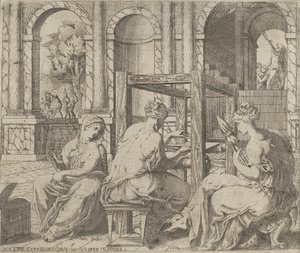 Las hijas de Minyas, 1545 de Antonio Fantuzzi