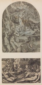 Venus y ninfas bañándose de Antonio Fantuzzi
