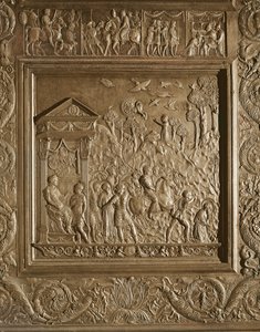 Martirio de San Pablo, detalle de la puerta central de la basílica, decorada 1439-45