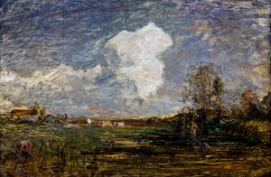 Un estudio para Las nubes, por Antonio Fontanesi (1818-1882), Italia de Antonio Fontanesi