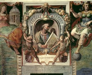 Américo Vespucio (1452-1512) de la "Sala del Mappamondo" (fresco) de Antonio Giovanni de Varese