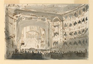 Interior del Teatro en Brescia de Antonio Giuseppe Basoli