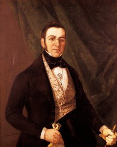 Retrato de Manuel Bretón de los Harreros (1796-1873), poeta y dramaturgo español. Pintura de Antonio Gómez y Cros (finales del siglo XVIII-1863) de Antonio Gomez Cros
