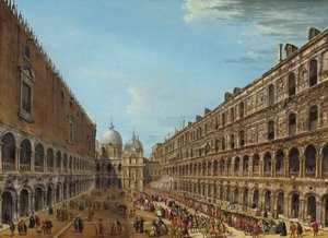 Procesión en el patio del Palacio Ducal, Venecia, 1742 o después
