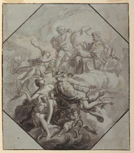 Diseño para una pintura de techo sobre el tema del Olimpo de Antonio Manno