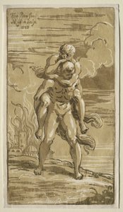 Eneas Llevando a Anquises, su Padre, del Incendio de Troya
