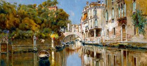 Canal en Venecia bajo el Sol de Antonio Maria de Reyna Manescau
