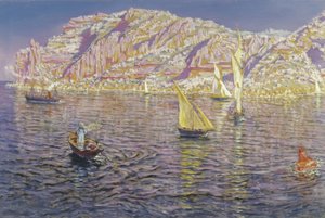 Paisaje marino. Vista de la Bahía de Palma de Mallorca de Antonio Munoz Degrain
