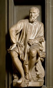 Retrato del escultor, pintor y arquitecto Miguel Ángel Buonarroti de Antonio Novelli