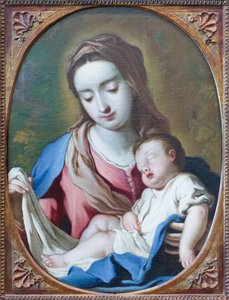 Virgen con el Niño, principios del siglo XVIII (óleo sobre lienzo) de Antonio Paglia