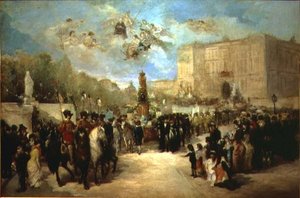 524 131-079257/1 La traducción de los restos de Pedro Calderón de la Barca (1600-81) al Panteón de Hombres Ilustres de Antonio Perez Rubio