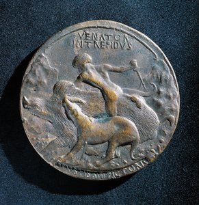 Medalla de bronce de Alfonso V de Aragón (1394-1458) de Antonio Pisanello