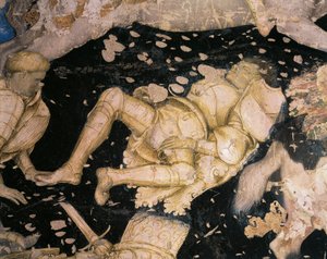 Tema caballeresco (detalle) de Antonio Pisanello