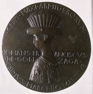 Medalla de retrato que representa a Gianfrancesco Gonzaga (13945-1444) 1446-8 (bronce)