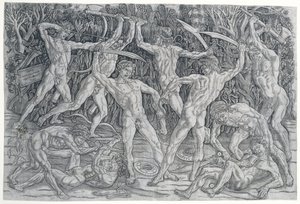 Batalla de los desnudos
La batalla de los hombres desnudos
Los espadachines de Antonio Pollaiuolo