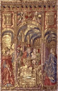 La circuncisión, tapiz que representa escenas de la vida de San Juan Bautista de Antonio Pollaiuolo
