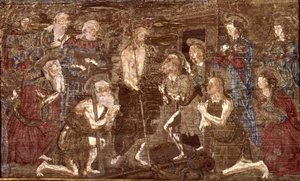 El descenso de Cristo al Limbo y la liberación de San Juan Bautista, tapiz que representa escenas de la vida del santo de Antonio Pollaiuolo