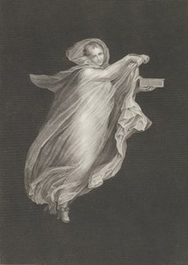 Una bacante con un chal con capucha y sosteniendo una caja en su mano izquierda, ca. 1795-ca. 1820 de Antonio Ricciani