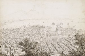Vista panorámica de Nápoles de Antonio Senape