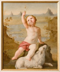 Niño San Juan (óleo sobre cartón) de Antonio Simonazzi