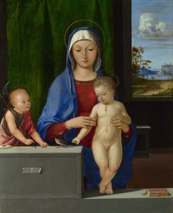 La Virgen y el Niño con San Juan de Antonio Solario