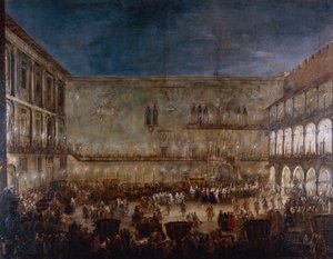 Llegada de la princesa Amalia de Sajonia a Padua, por Antonio Stom (hacia 1688-1734)