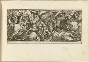 Batalla entre caballería e infantería de Antonio Tempesta