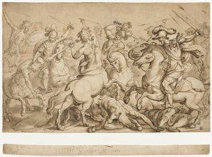 Batalla de los Lapitas y Centauros de Antonio Tempesta