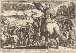 David mata a Goliat de Antonio Tempesta