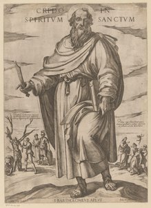 de San Bartolomé Creo en el Espíritu Santo (título sobre el objeto) Cristo, María en de apóstol (título de la serie) de Antonio Tempesta