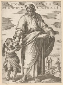de San Mateo Santa Iglesia Católica en la Comunión de los Santos (título sobre el objeto) Cristo, María en de apóstol (título de la serie) de Antonio Tempesta