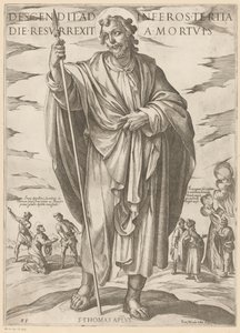 de Santo Tomás Descendió a los infiernos al tercer día resucitó de entre los muertos (título sobre el objeto) Cristo, María en de apóstol (título de la serie) de Antonio Tempesta