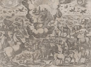 Dios creando los animales, ca. 1590-1630 de Antonio Tempesta