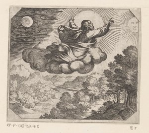 Dios crea el sol, la luna y las estrellas Creación (título de la serie) de Antonio Tempesta