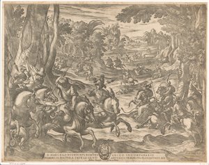 caza de leones de Antonio Tempesta