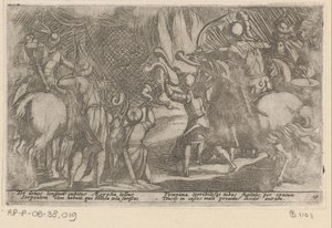 Jagers vangen een reuzenslang Diverse jacht- en strijdscènes (título de la serie) Caza de bestias, pájaros y peces Batallas de bestias: y bestias mutuas (título de la serie) de Antonio Tempesta