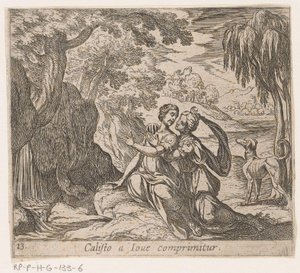 Júpiter en Calisto Calisto aplastado por Júpiter (título sobre el objeto) Metamorphoseon o transformaciones (título de la serie) Metamorfosen van Ovidius (título de la serie)