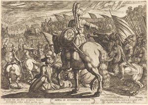 Moisés hace marchar al ejército hebreo contra los etíopes de Antonio Tempesta