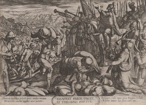 Placa 22: Josaphat agradeciendo a Dios por su victoria, de 