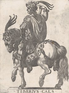 Placa 3: Emperador Tiberio a caballo, de 