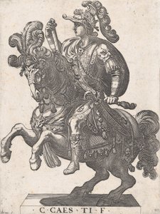 Placa 4: Emperador Cayo a caballo, de 